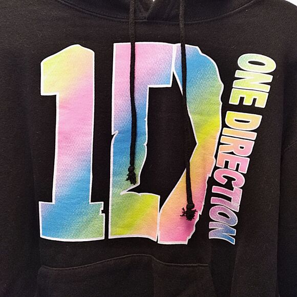 One Direction Music Band Women Hoodie M Black Drawstring Pocket Pullover Graphic - Picture 7 of 13